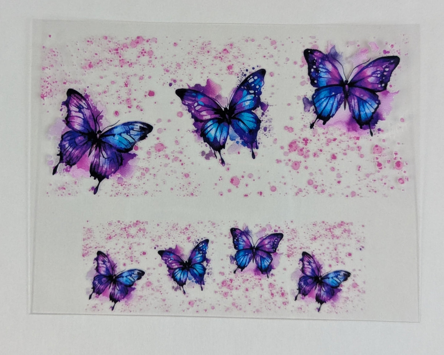 Mini Tumbler Keychain UV/DTF Wraps - Flowers with Butterflies - Multiple Designs Available