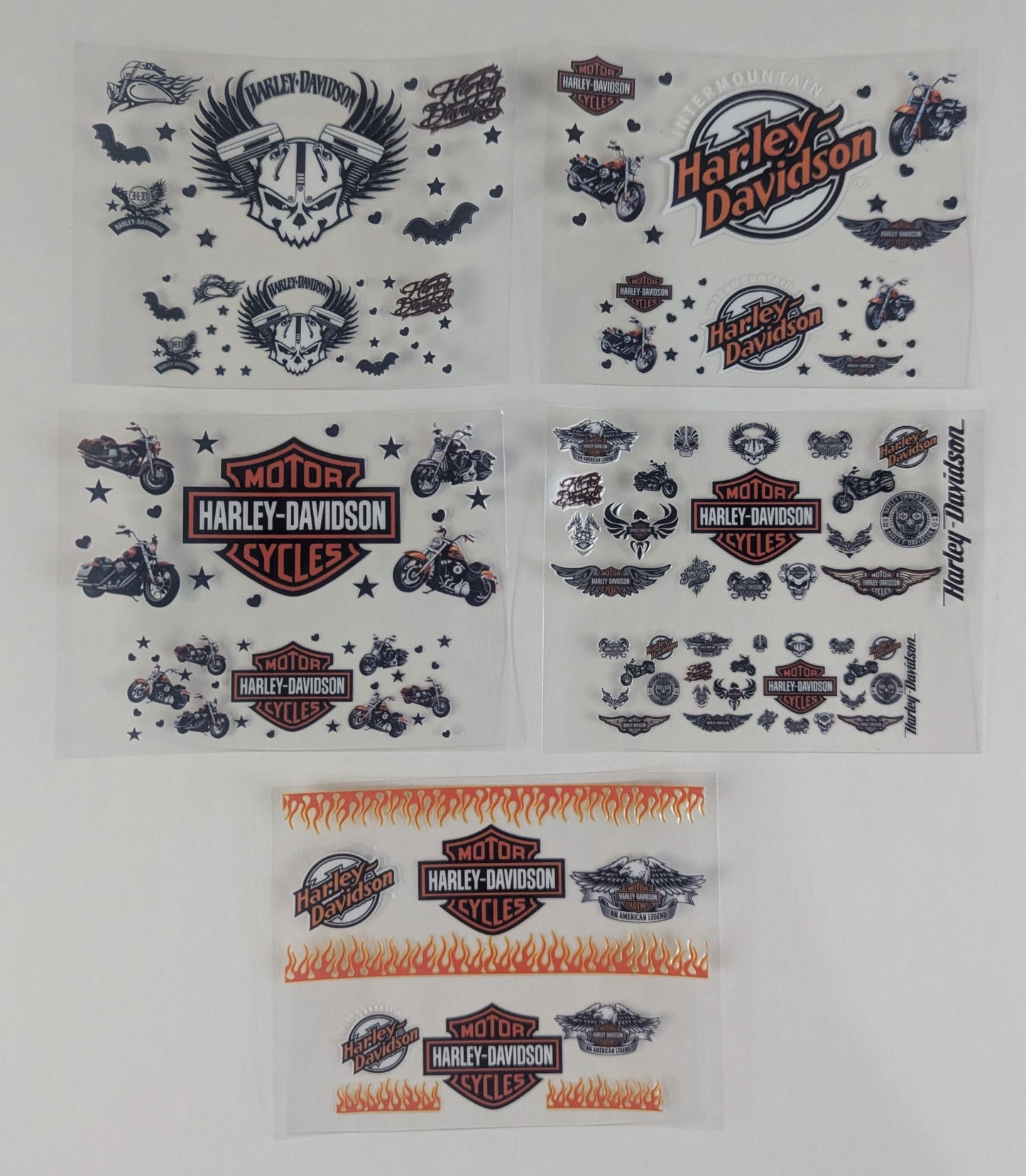 Mini Tumbler Keychain UV/DTF Wraps - HD Motorcycle - Multiple Designs Available