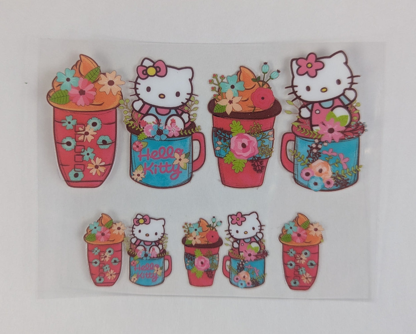 Mini Tumbler Keychain UV/DTF Wraps - HK White Kitty - Multiple Designs Available