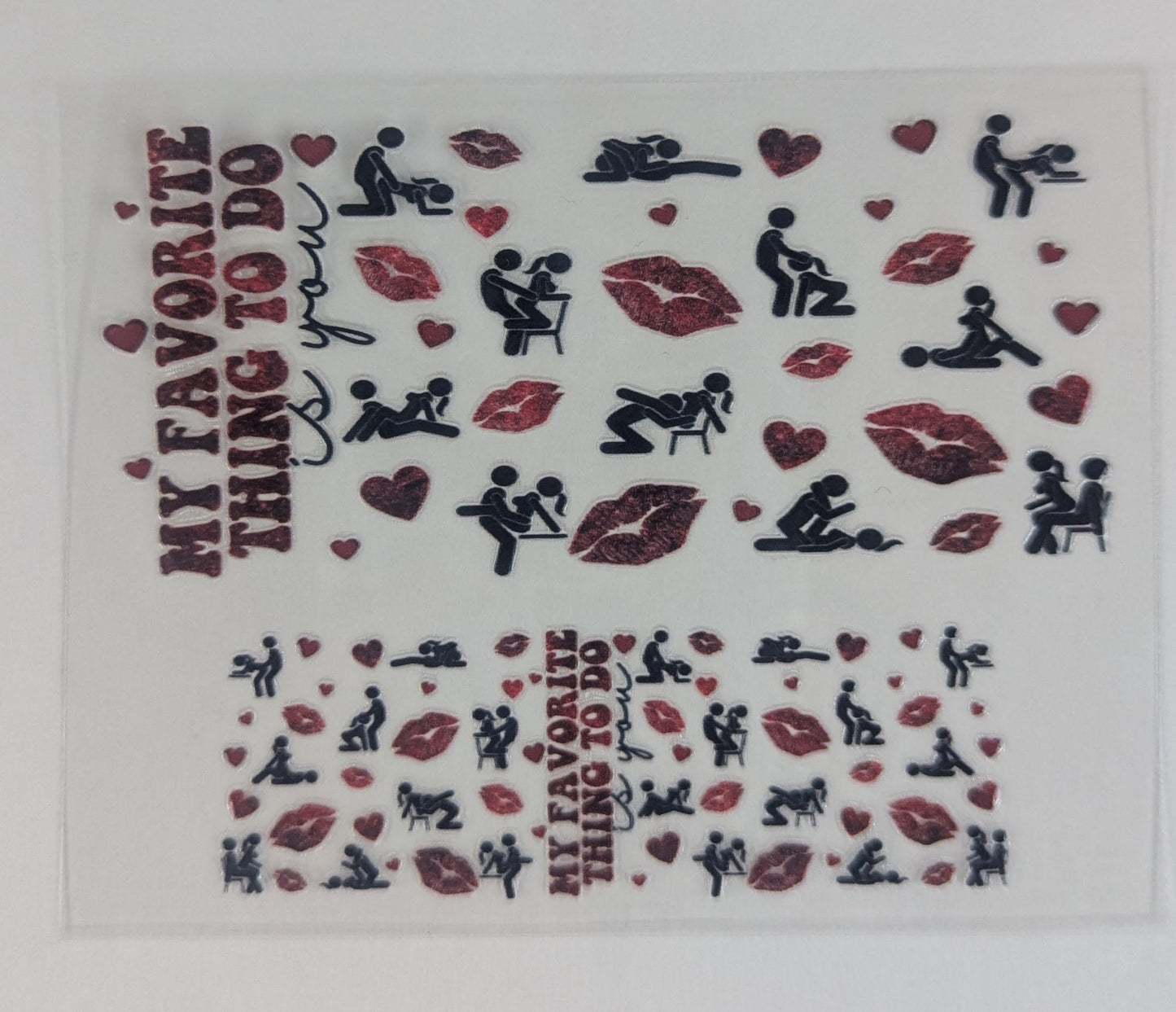 Mini Tumbler Keychain UV/DTF Wraps - Mature 18+ My Favorite Thing To Do