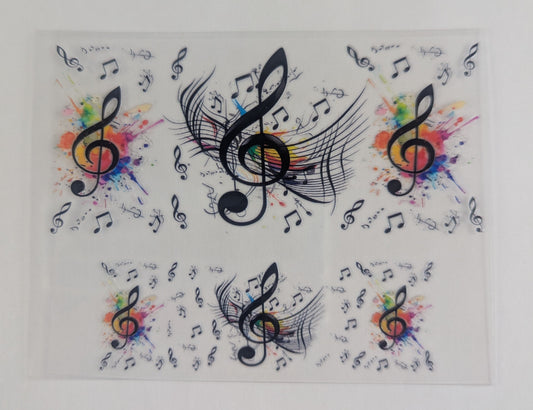 Mini Tumbler Keychain UV/DTF Wraps - Music