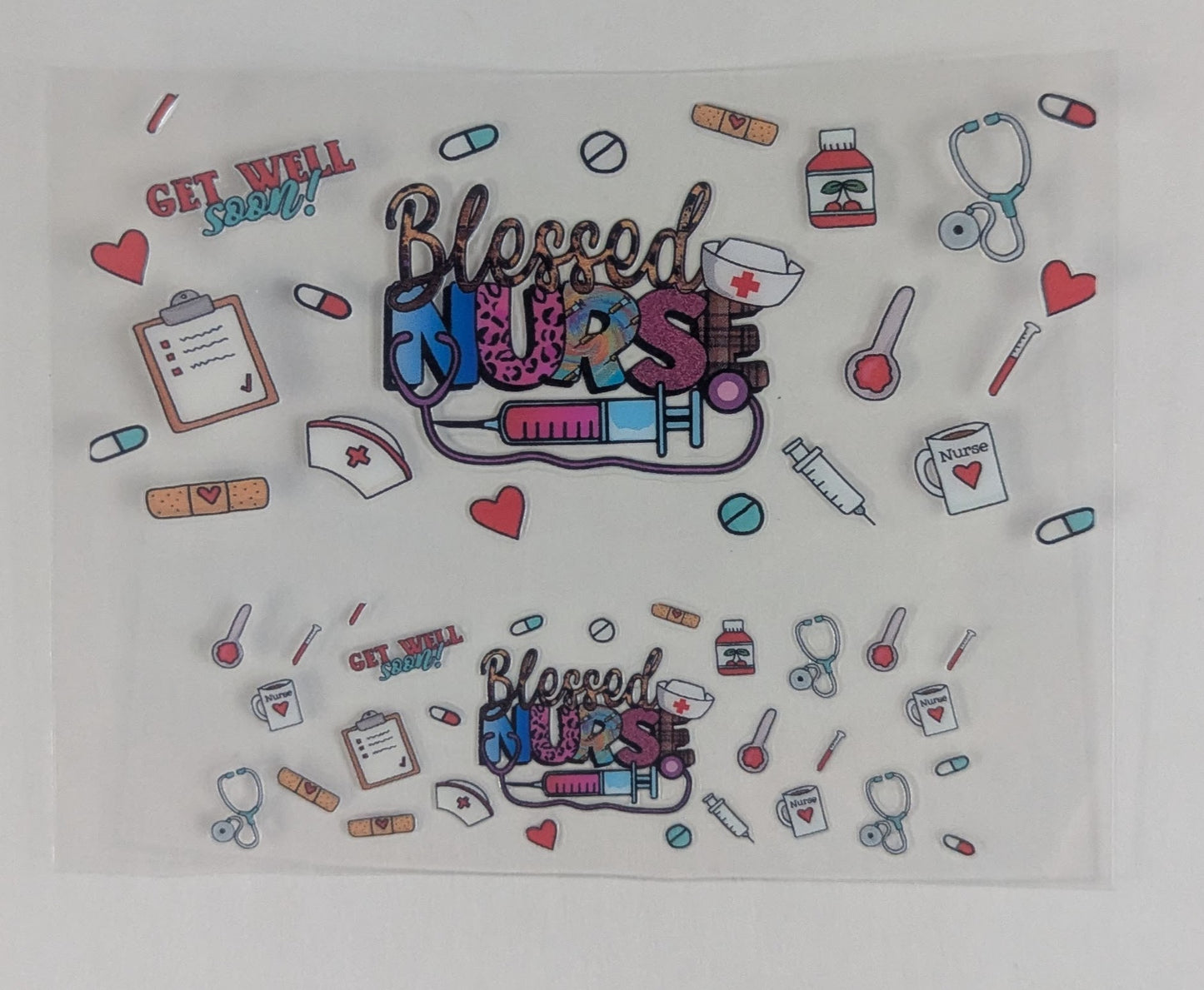 Mini Tumbler Keychain UV/DTF Wraps - Nurse - Multiple Designs Available