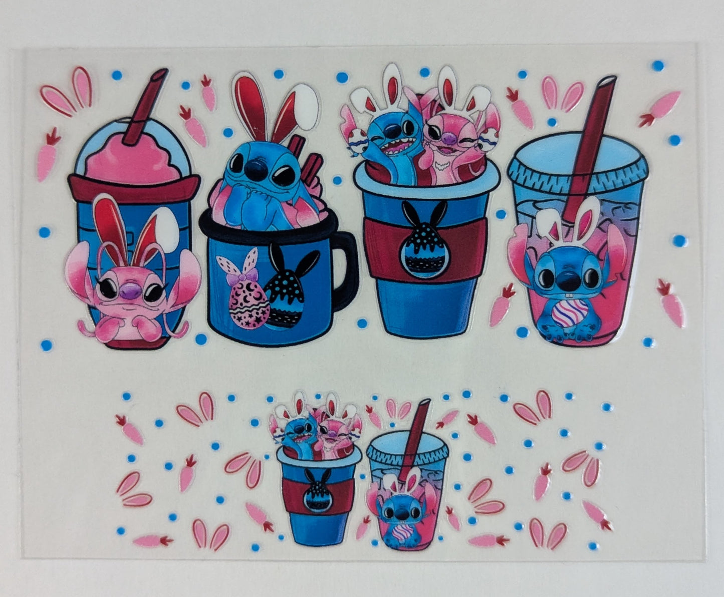 Mini Tumbler Keychain UV/DTF Wraps - Blue Alien 1 - Multiple Designs Available