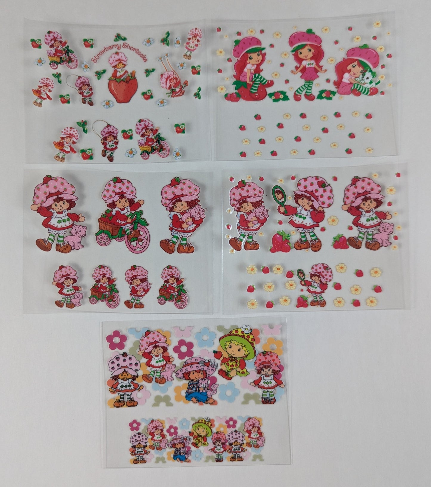 Mini Tumbler Keychain UV/DTF Wraps - Strawberry Girl - Multiple Designs Available