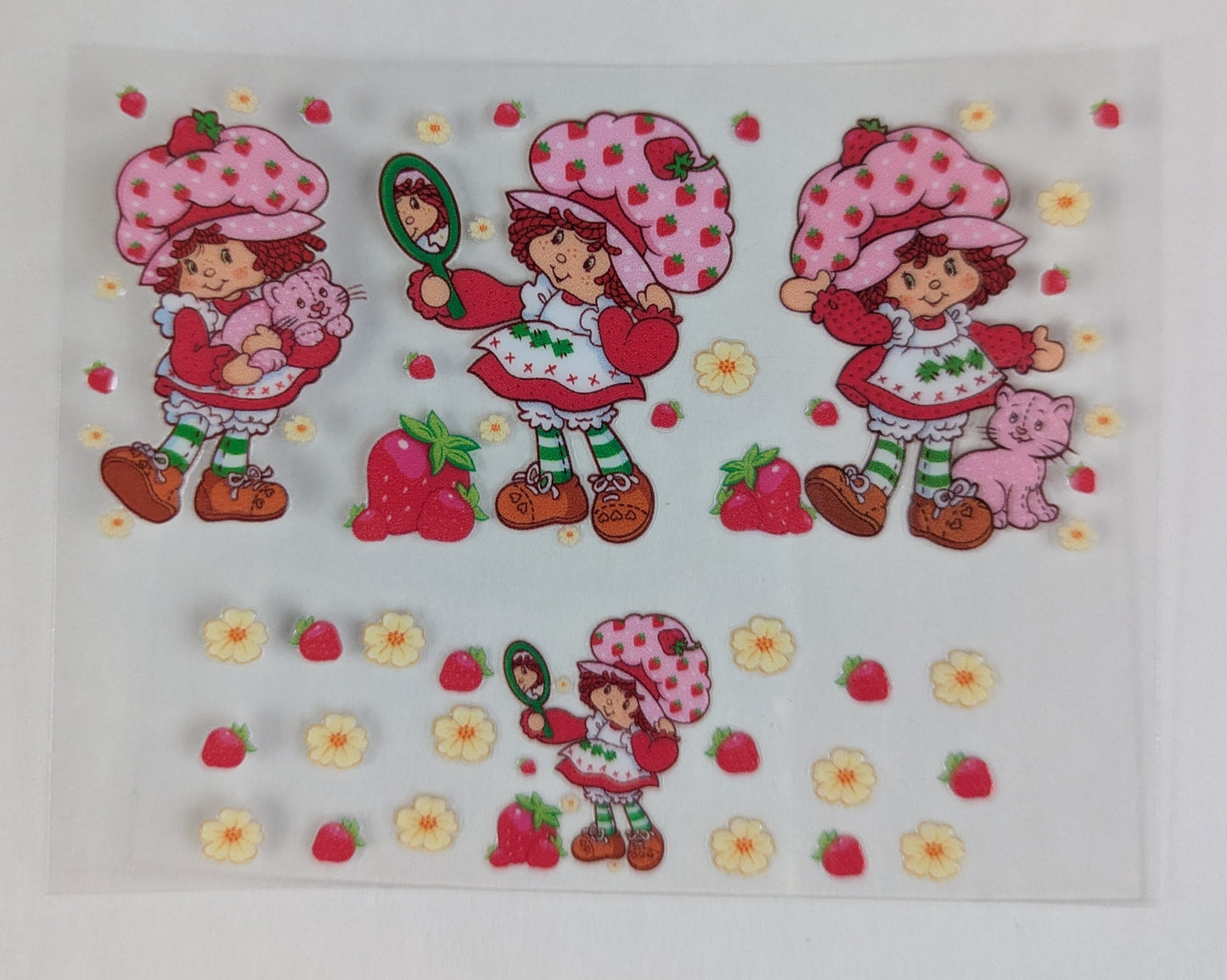 Mini Tumbler Keychain UV/DTF Wraps - Strawberry Girl - Multiple Designs Available