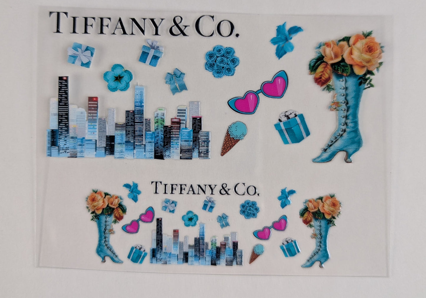 Mini Tumbler Keychain UV/DTF Wraps - Tiffany