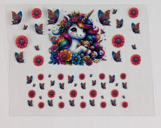 Mini Tumbler Keychain UV/DTF Wraps - Unicorn - Multiple Designs Available