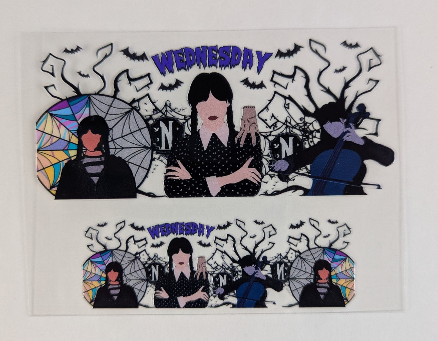 Mini Tumbler Keychain UV/DTF Wraps - Wednesday - Multiple Designs Available