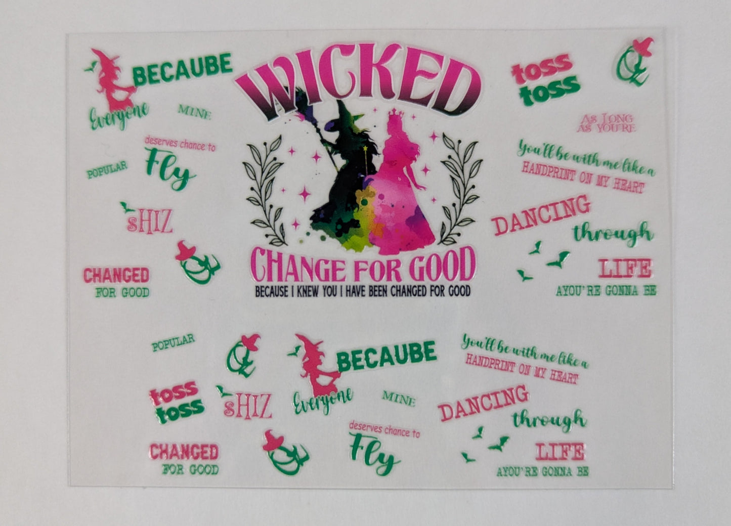 Mini Tumbler Keychain UV/DTF Wraps - Wicked - Multiple Designs Available
