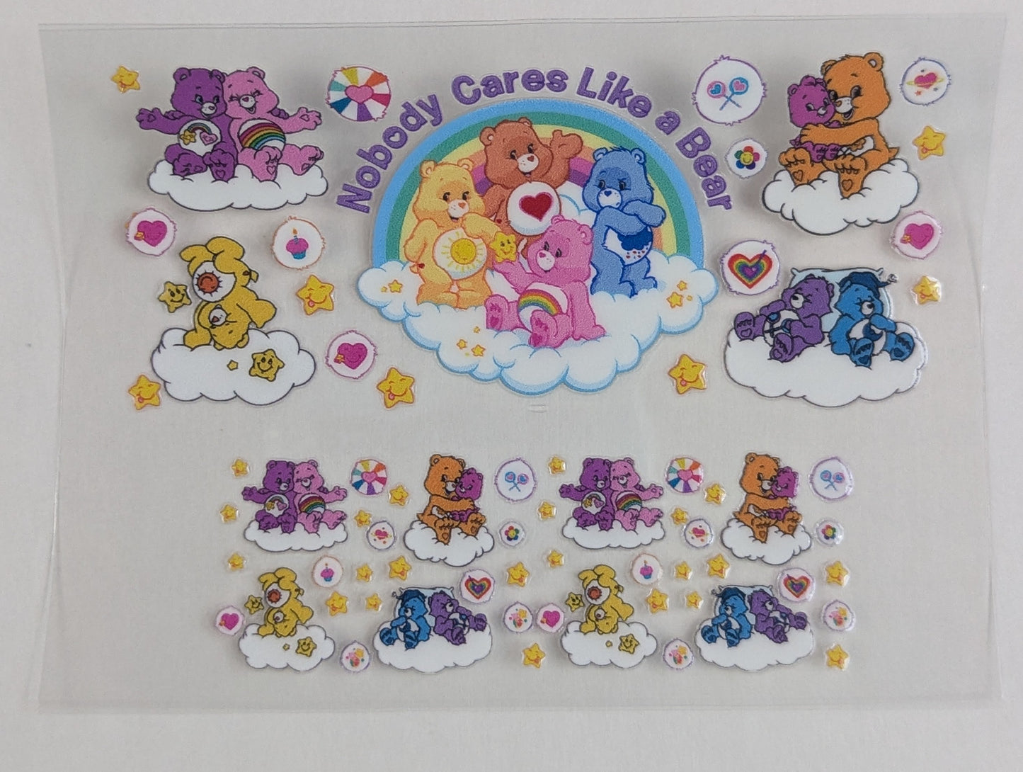 Mini Tumbler Keychain UV/DTF Wraps - Care Bear - Multiple Designs Available