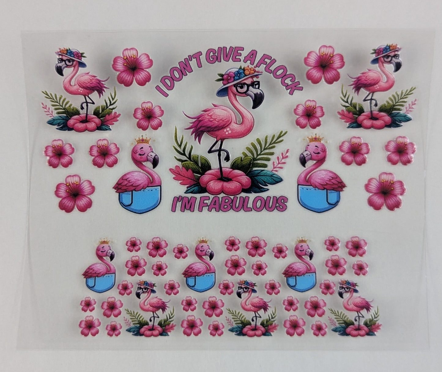 Mini Tumbler Keychain UV/DTF Wraps - Flamingo - Multiple Designs Available