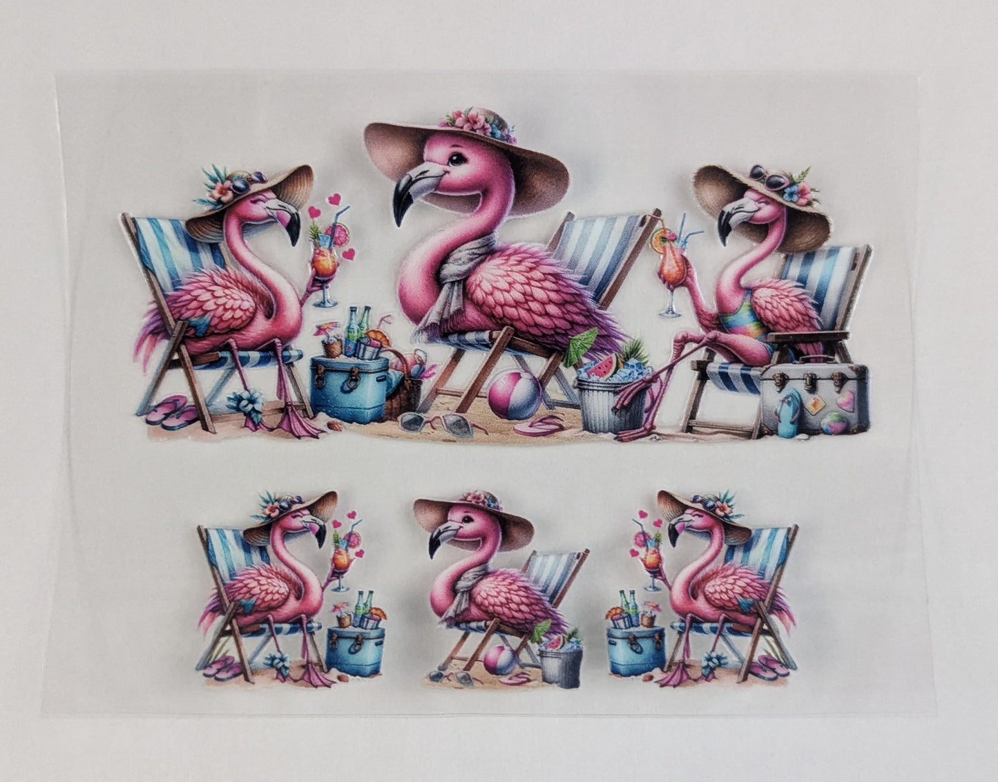 Mini Tumbler Keychain UV/DTF Wraps - Flamingo - Multiple Designs Available