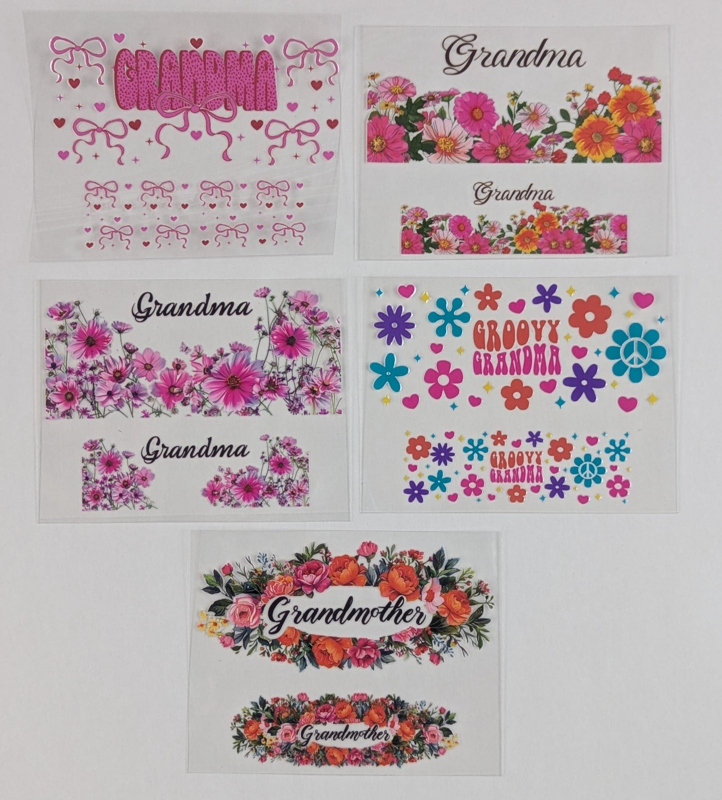 Mini Tumbler Keychain UV/DTF Wraps - Grandma - Multiple Designs Available