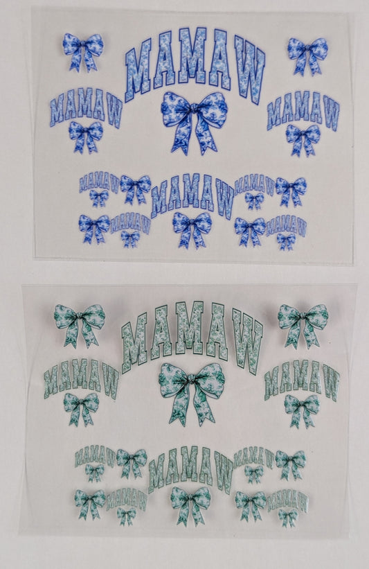 Mini Tumbler Keychain UV/DTF Wraps - Mamaw - Multiple Designs Available