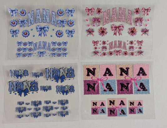 Mini Tumbler Keychain UV/DTF Wraps - Nana - Multiple Designs Available