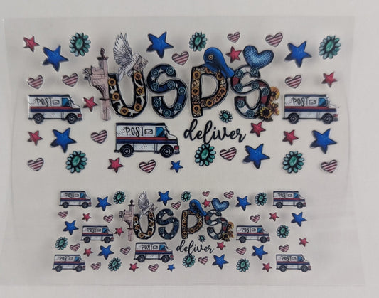 Mini Tumbler Keychain UV/DTF Wraps - USPS Driver