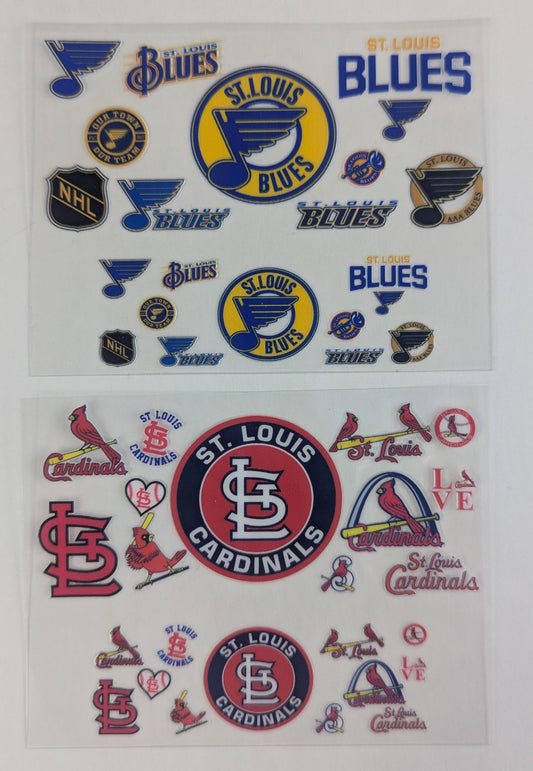 Mini Tumbler Keychain UV/DTF Wraps - STL Sports - Multiple Designs Available