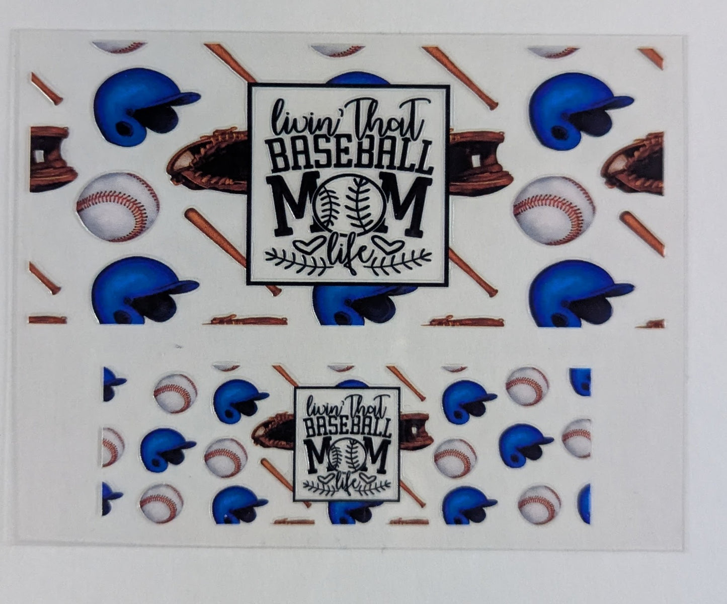Mini Tumbler Keychain UV/DTF Wraps - Baseball / T-Ball Mom - Multiple Designs Available