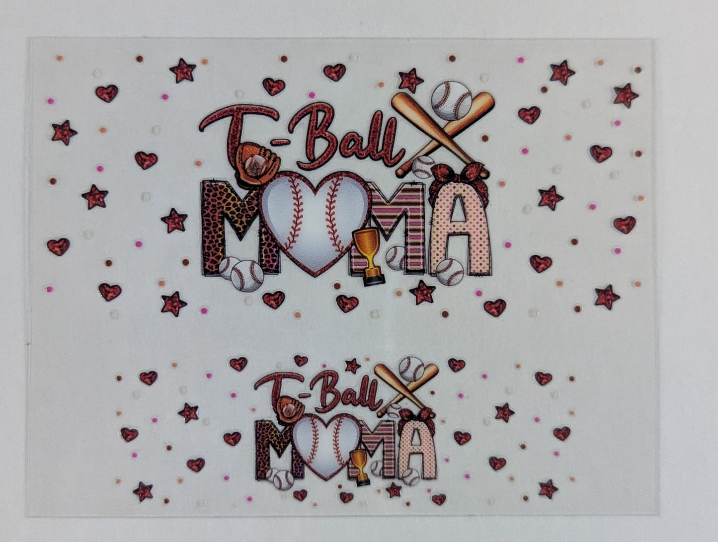 Mini Tumbler Keychain UV/DTF Wraps - Baseball / T-Ball Mom - Multiple Designs Available