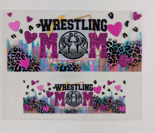 Mini Tumbler Keychain UV/DTF Wraps - Wrestling Mom