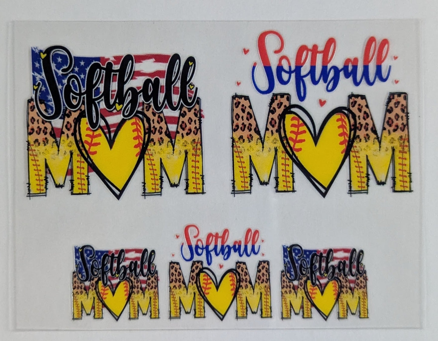 Mini Tumbler Keychain UV/DTF Wraps - Softball Mom - Multiple Designs Available