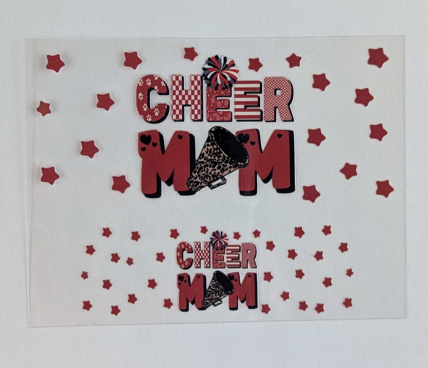 Mini Tumbler Keychain UV/DTF Wraps - Cheer Mom - Multiple Designs Available