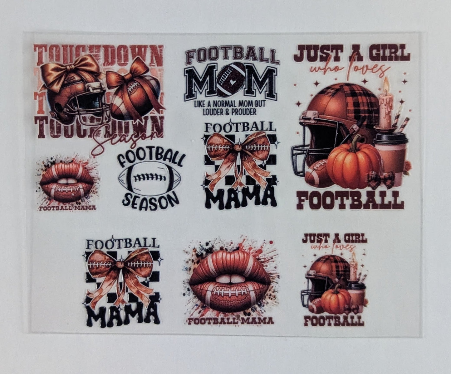 Mini Tumbler Keychain UV/DTF Wraps - Football Mom - Multiple Designs Available