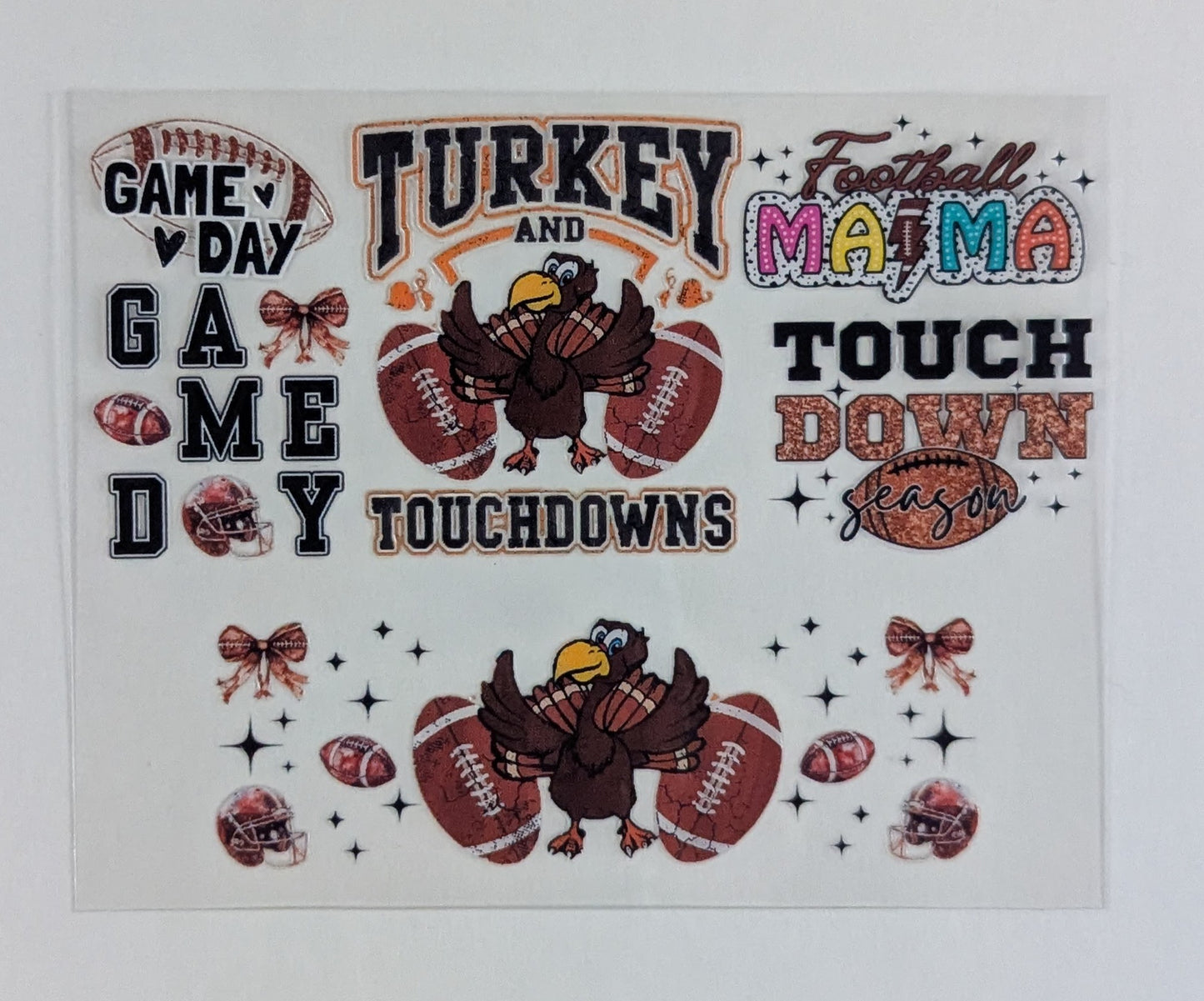 Mini Tumbler Keychain UV/DTF Wraps - Football Mom - Multiple Designs Available