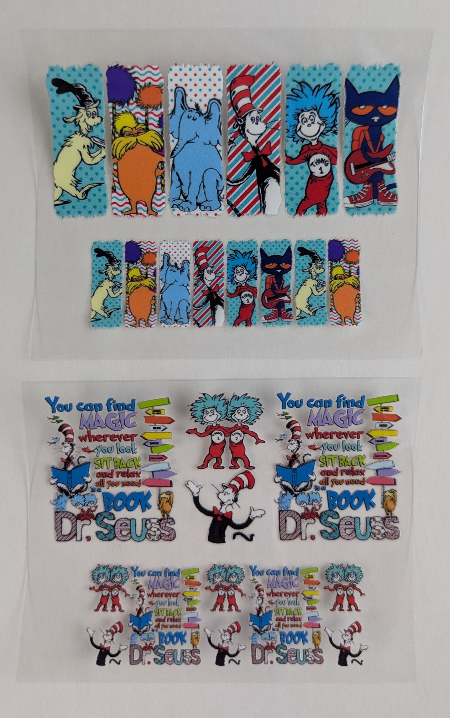 Mini Tumbler Keychain UV/DTF Wraps - Dr Suess - Multiple Designs Available