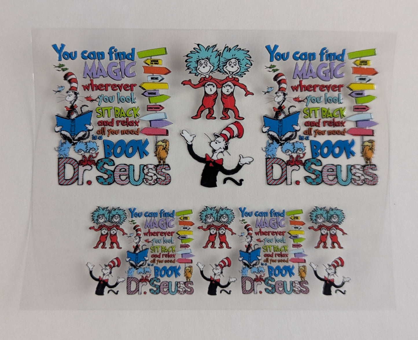 Mini Tumbler Keychain UV/DTF Wraps - Dr Suess - Multiple Designs Available