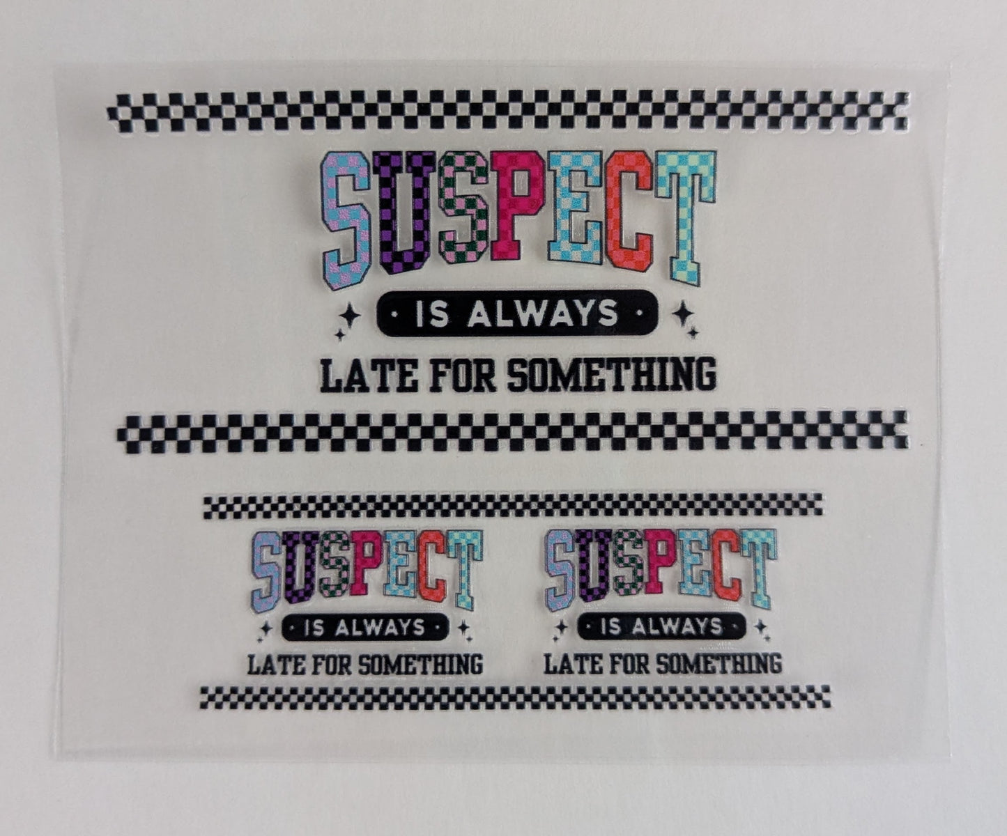 Mini Tumbler Keychain UV/DTF Wraps - Suspect - Multiple Designs Available