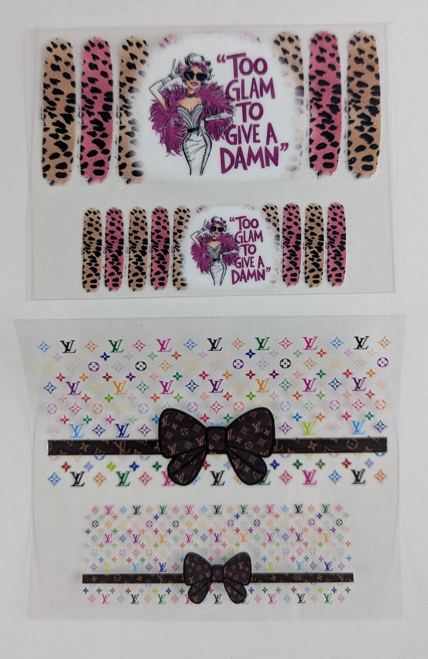 Mini Tumbler Keychain UV/DTF Wraps - Glam - Multiple Designs Available