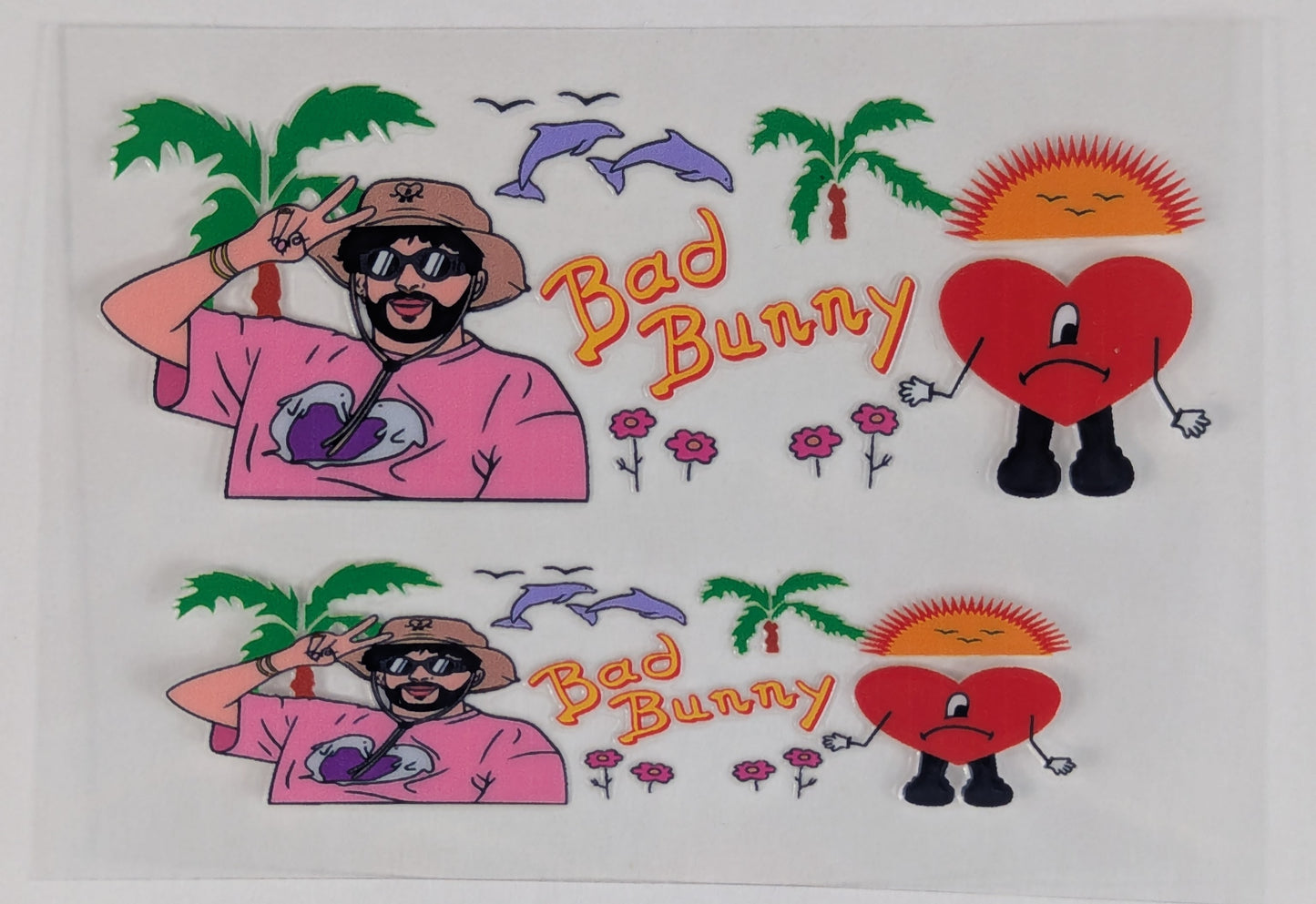 Mini Tumbler Keychain UV/DTF Wraps - Bad Bunny