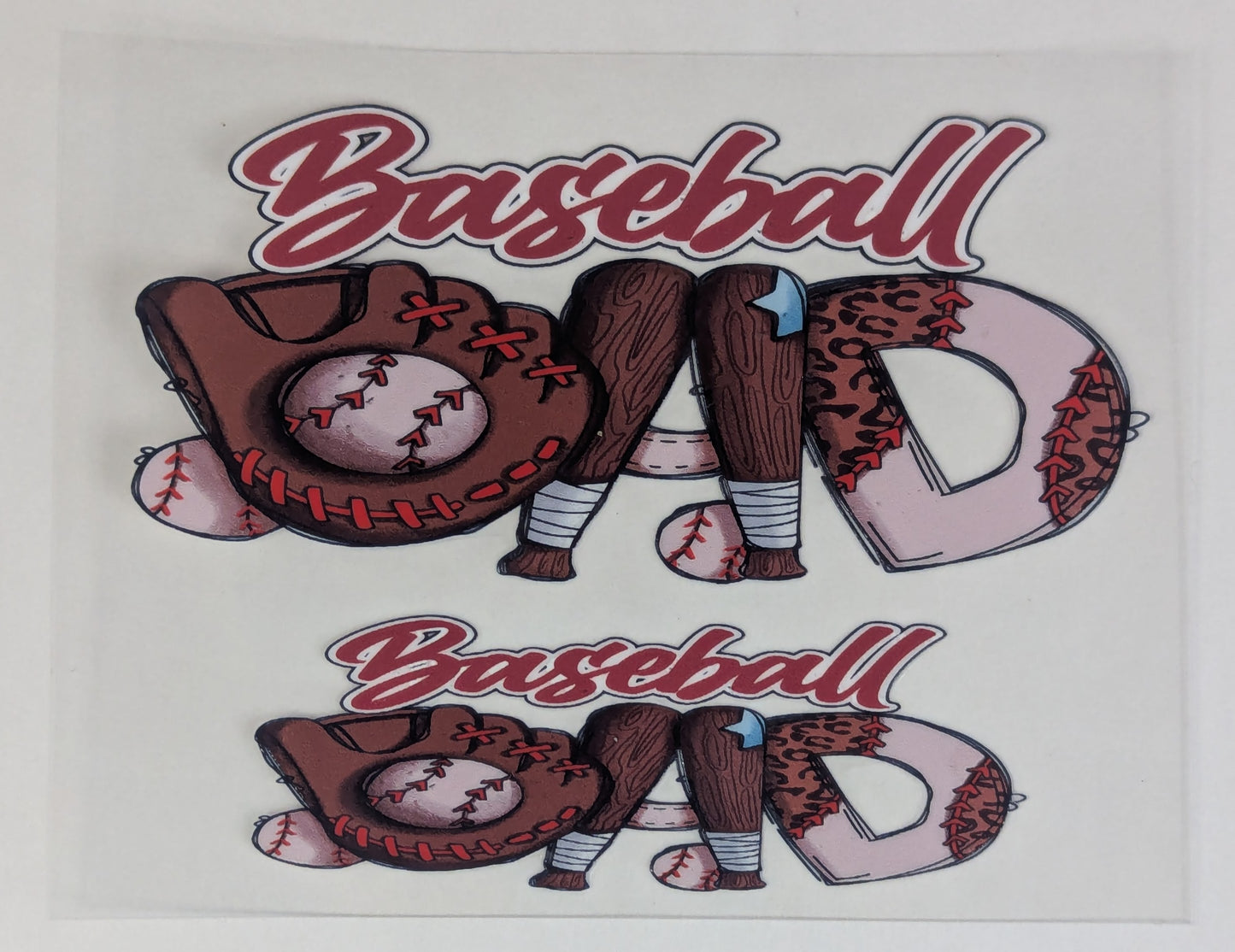 Mini Tumbler Keychain UV/DTF Wraps - Baseball Dad / Baseball Mom / T-Ball Mom - Multiple Designs Available