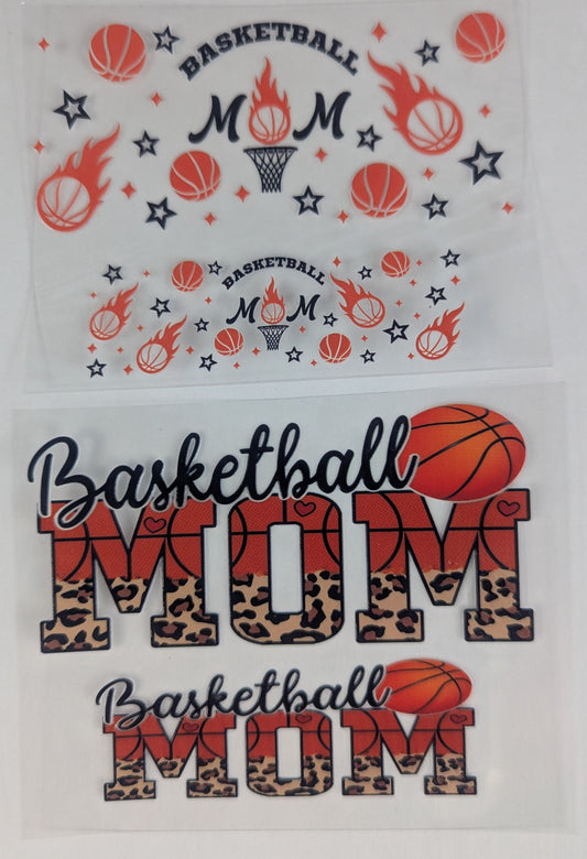 Mini Tumbler Keychain UV/DTF Wraps - Basketball Mom