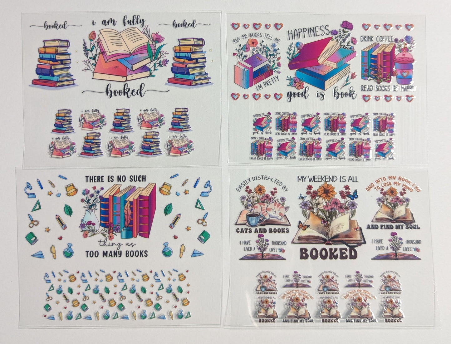 Mini Tumbler Keychain UV/DTF Wraps - Books 2 - Multiple Designs Available