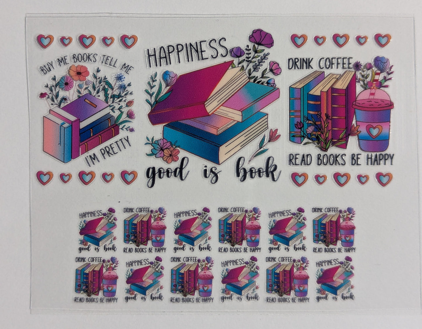 Mini Tumbler Keychain UV/DTF Wraps - Books 2 - Multiple Designs Available