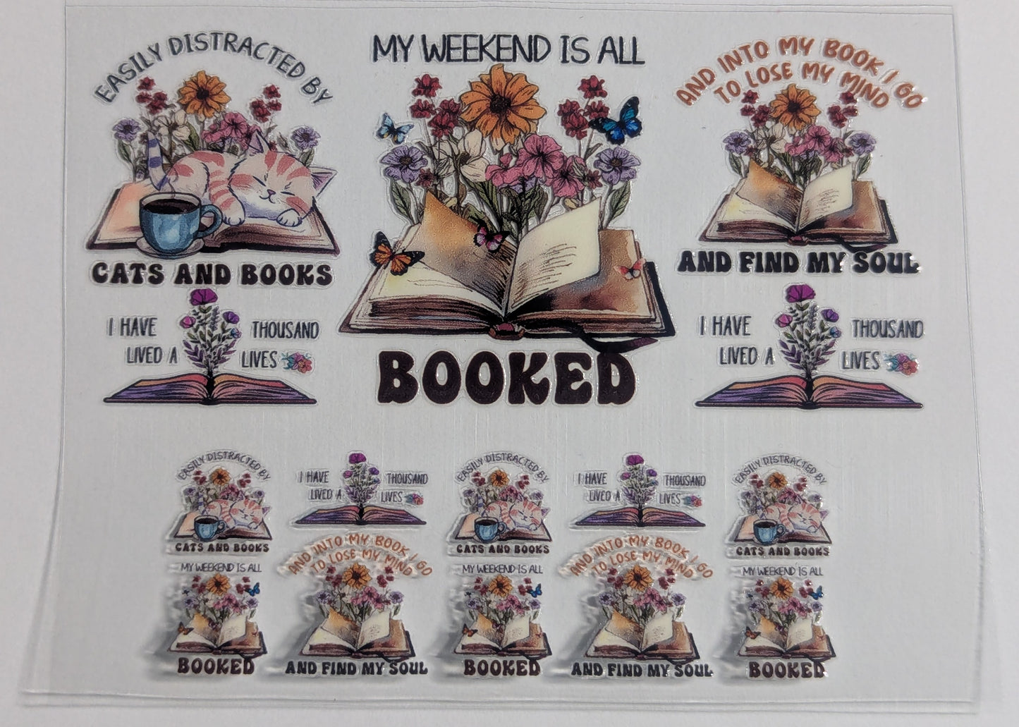 Mini Tumbler Keychain UV/DTF Wraps - Books 2 - Multiple Designs Available