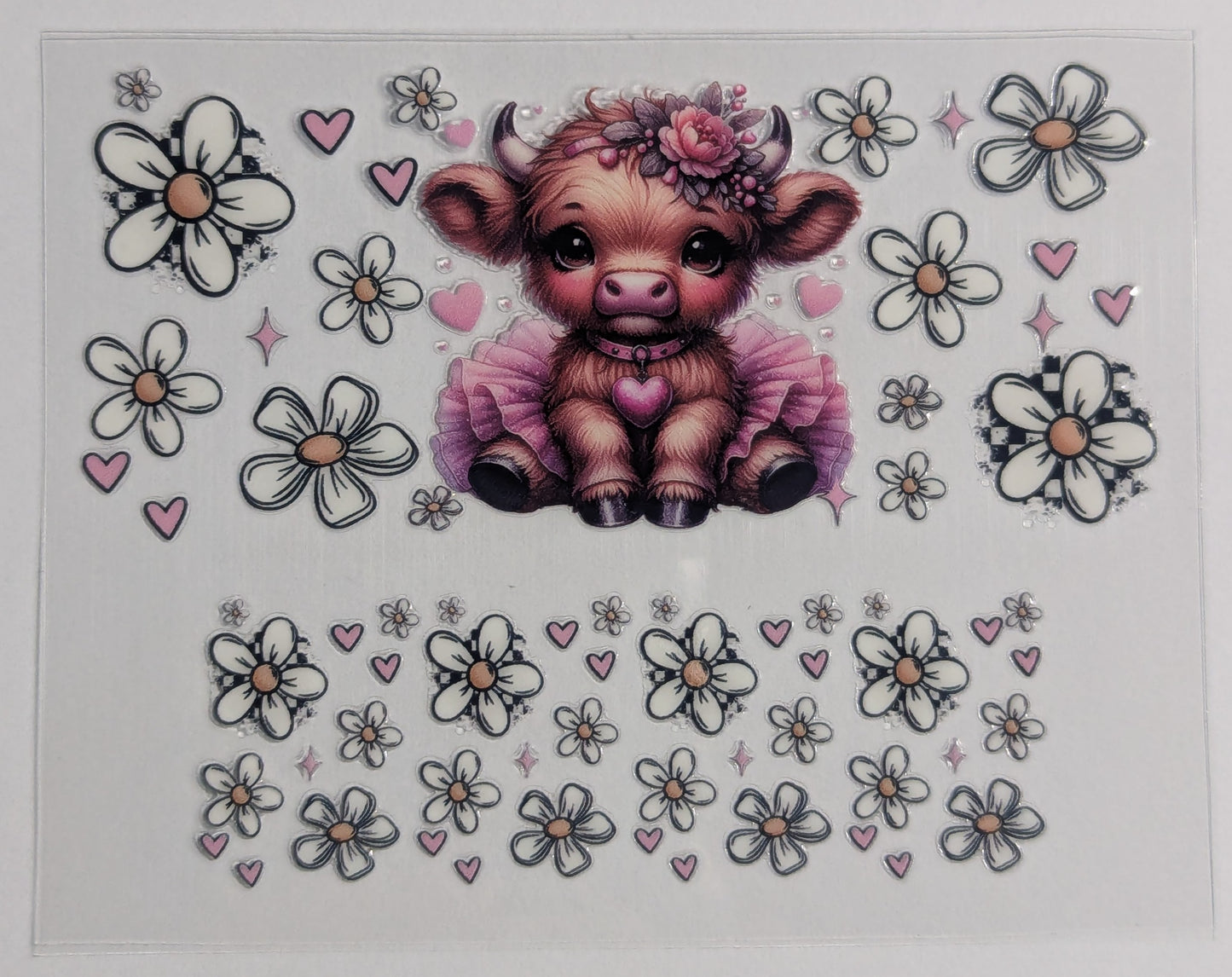 Mini Tumbler Keychain UV/DTF Wraps - Cows 3 - Multiple Designs Available