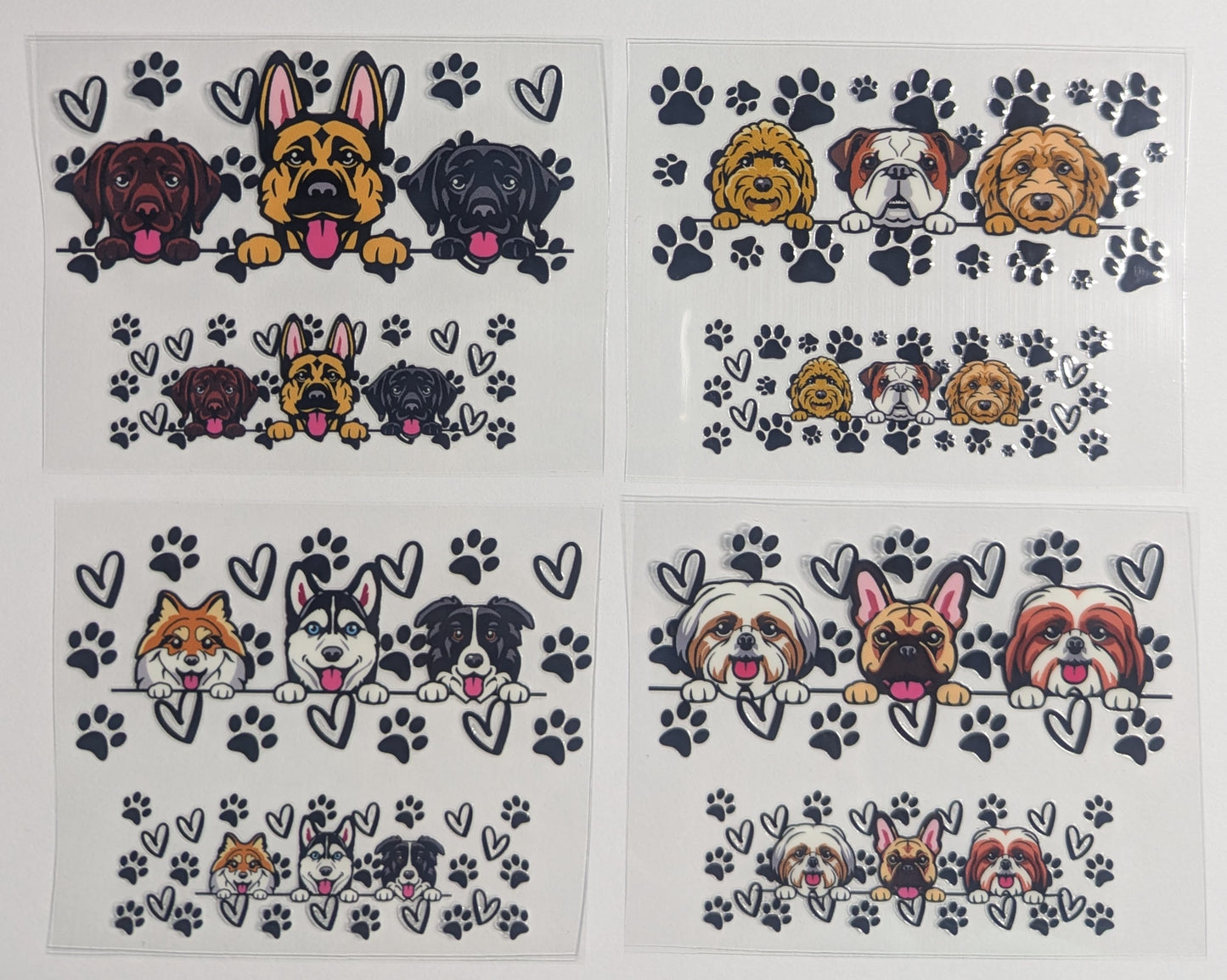 Mini Tumbler Keychain UV/DTF Wraps - Dogs - Multiple Designs Available