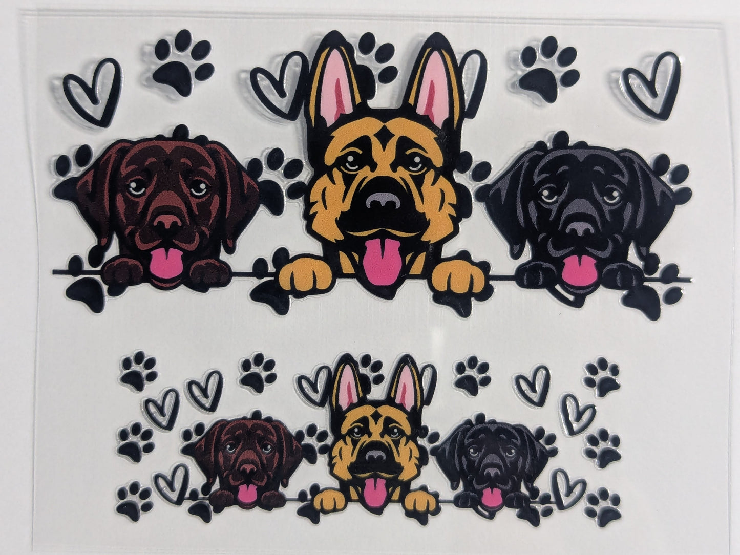 Mini Tumbler Keychain UV/DTF Wraps - Dogs - Multiple Designs Available