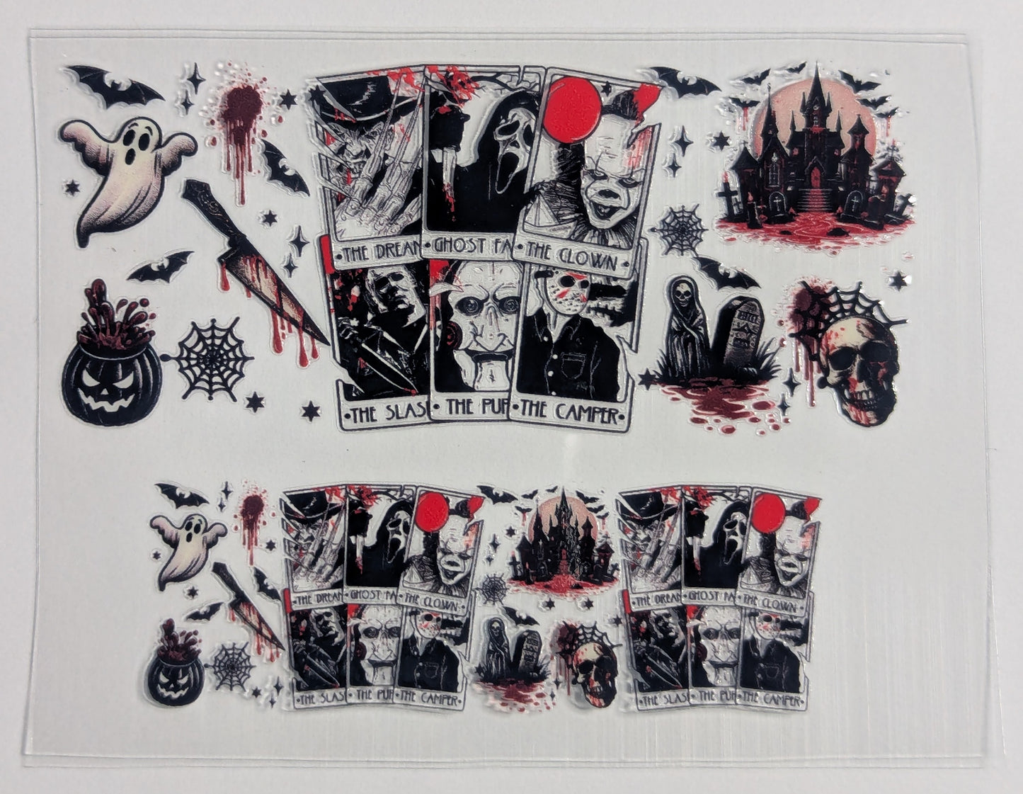 Mini Tumbler Keychain UV/DTF Wraps - Horror 2