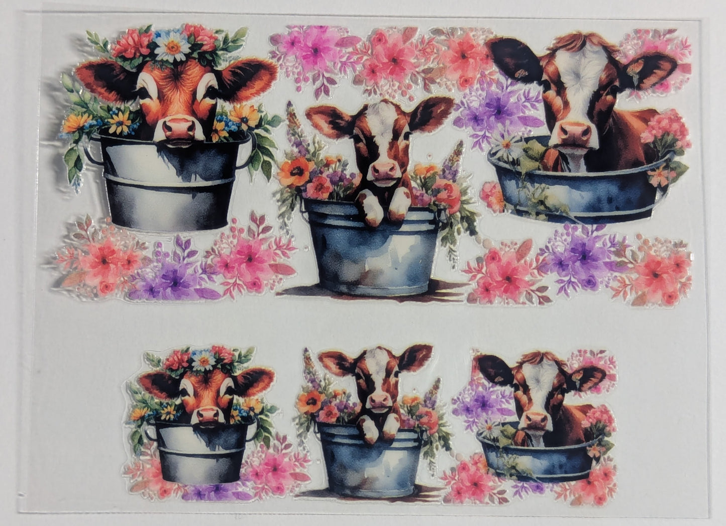 Mini Tumbler Keychain UV/DTF Wraps - Cows 3 - Multiple Designs Available