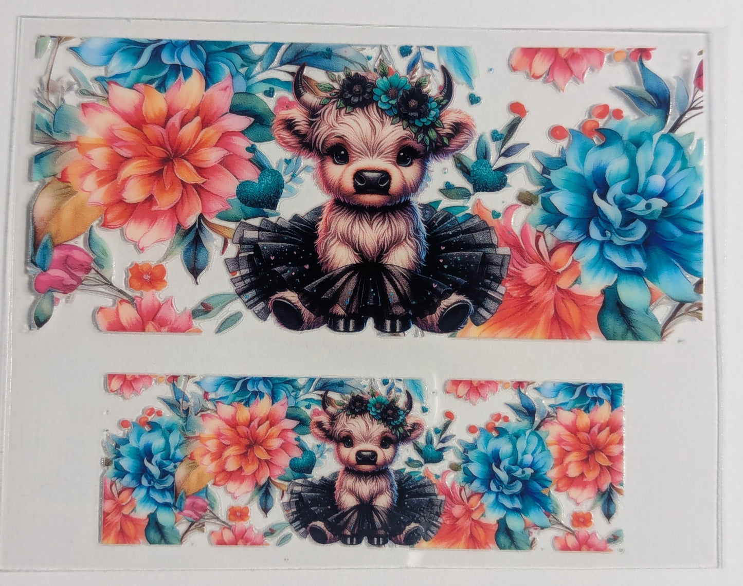 Mini Tumbler Keychain UV/DTF Wraps - Cows 3 - Multiple Designs Available