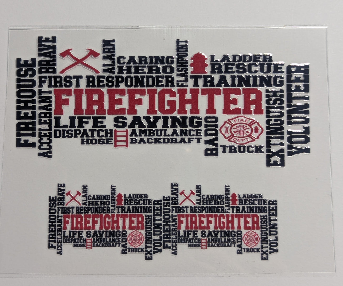 Mini Tumbler Keychain UV/DTF Wraps - Firefighter - Multiple Designs Available