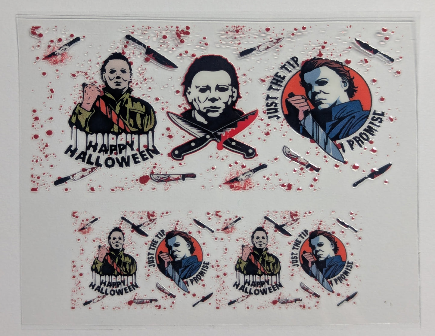 Mini Tumbler Keychain UV/DTF Wraps - Horror 3 - Multiple Designs Available