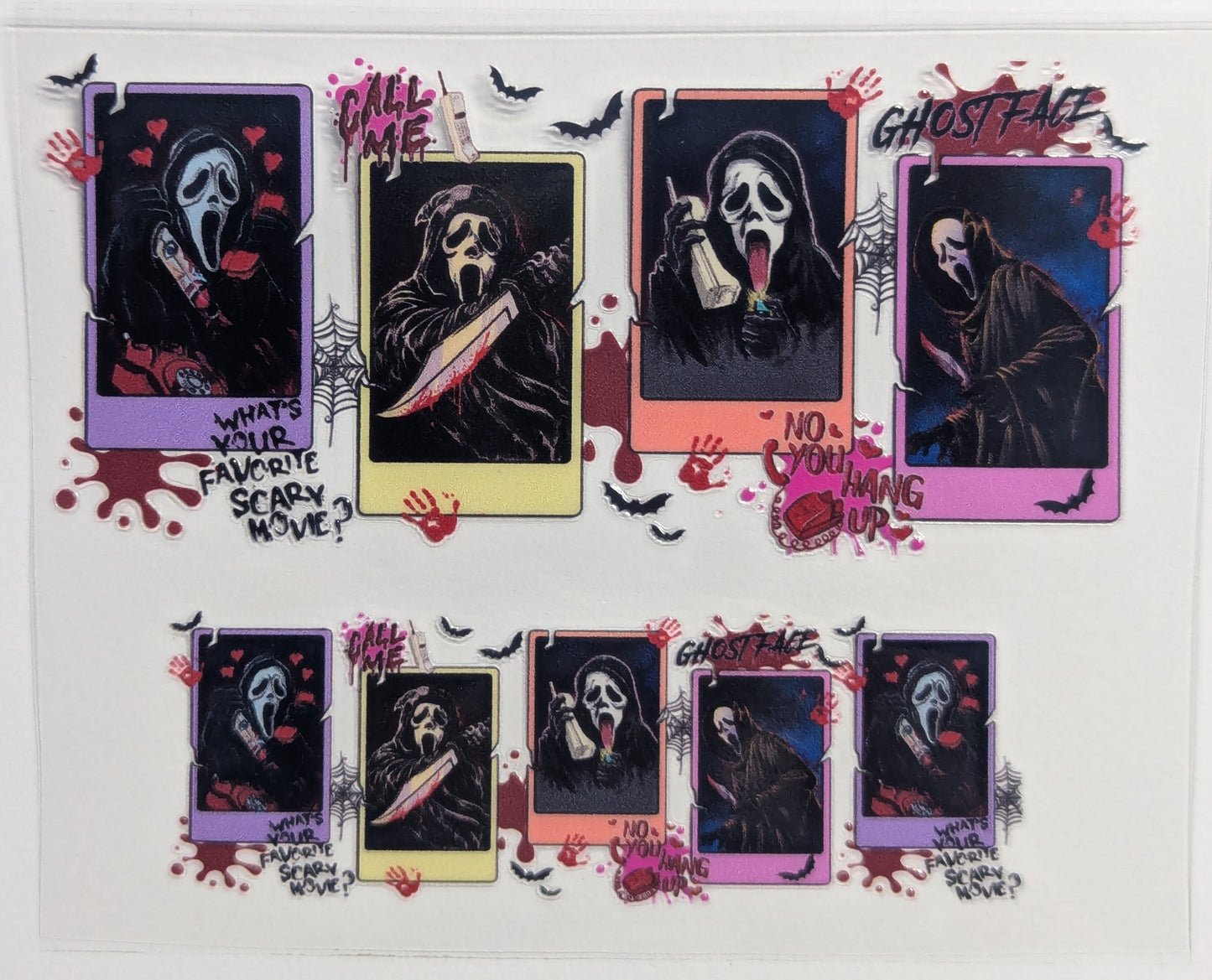 Mini Tumbler Keychain UV/DTF Wraps - Horror 3 - Multiple Designs Available