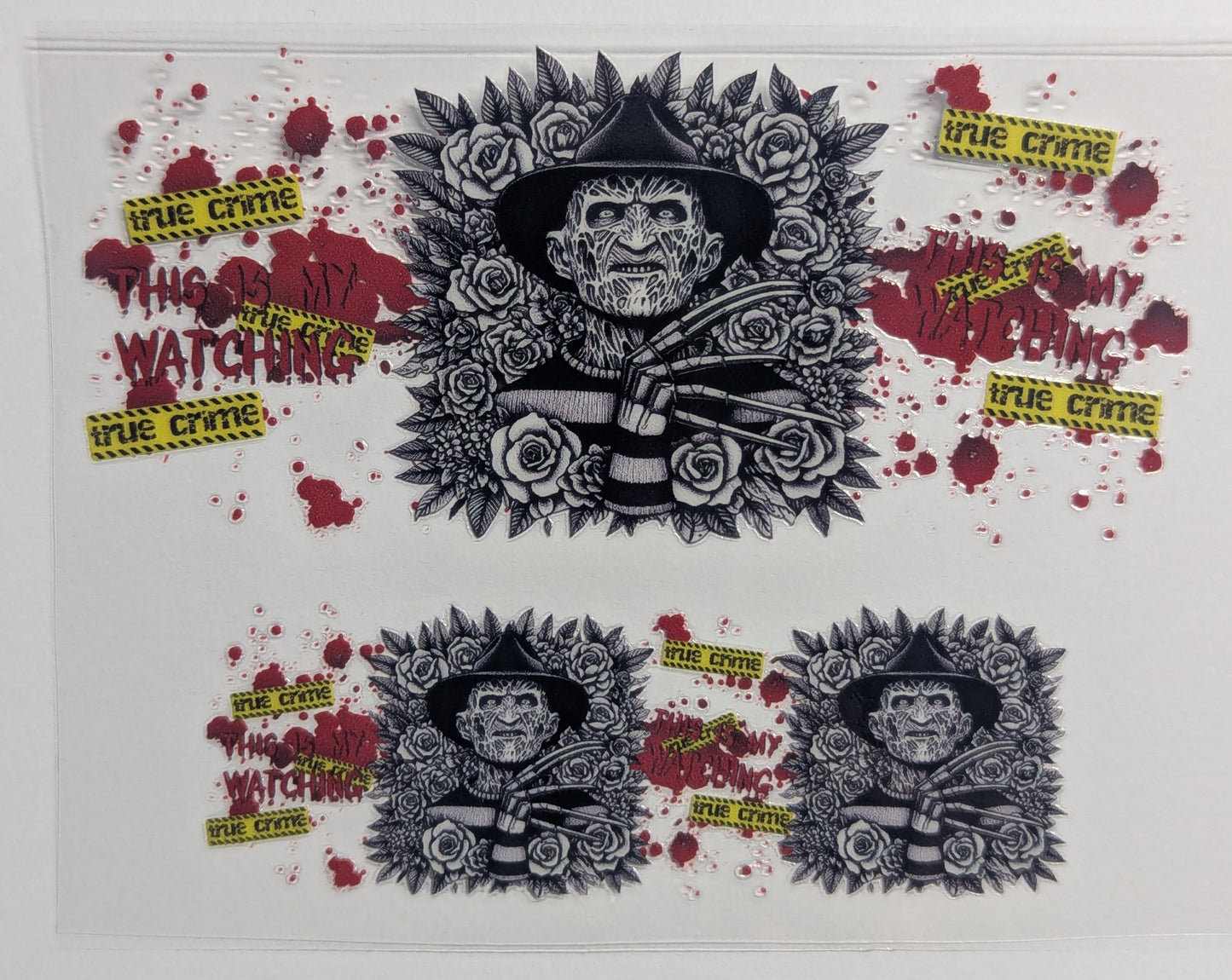 Mini Tumbler Keychain UV/DTF Wraps - Horror 3 - Multiple Designs Available