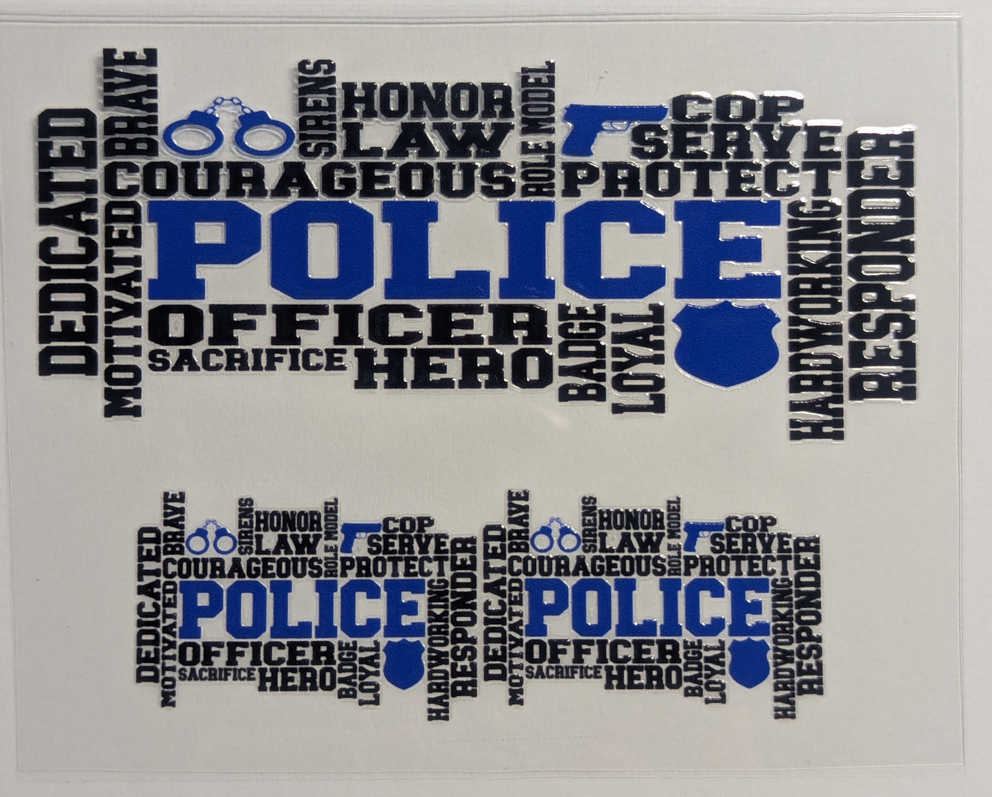 Mini Tumbler Keychain UV/DTF Wraps - Police Officer - Multiple Designs Available