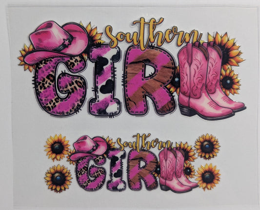 Mini Tumbler Keychain UV/DTF Wraps - Southern Girl